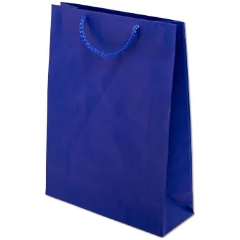 Papírové tašky barevné 240x90x320mm - modrá