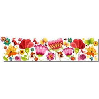 Samolepící dekorace Dětské samolepky LONG - KVĚTY 4, 130 x 30 cm POSLEDNÍ KUS (samolepka na zeď)