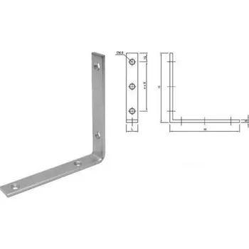Tesařské kování Koelner Rovnoramenný trámový úhelník Koelner D-MK D-MK-185 180×180×20 mm těžký typ