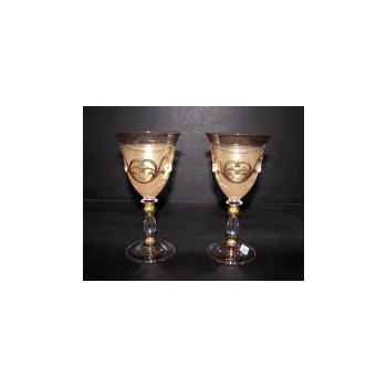 Sklenice HT Sklenice fond hnědá barva víno 2ks 200ml.