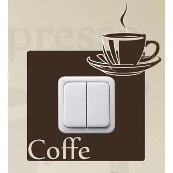 Samolepící dekorace Samolepka pod vypínač Coffe 2 (dekorace do bytu)