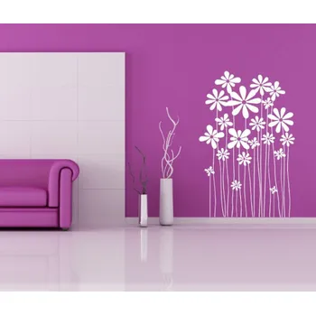 Samolepící dekorace Samolepka na zeď Pnoucí květiny (dekorace na zeď)