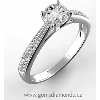 Prsten Luxusní prsten s diamanty Adriana, bílé zlato