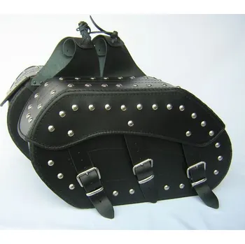 Zavazadlo na motocykl Kožené boční brašny CHOPPER I zdobené