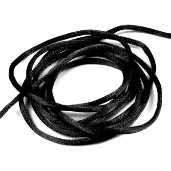 Řetízek Saténová šňůrka černá - průměr 2 mm / 1 m