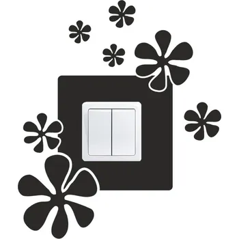 Samolepící dekorace Samolepka pod vypínač Květiny Floreo 30x25cm