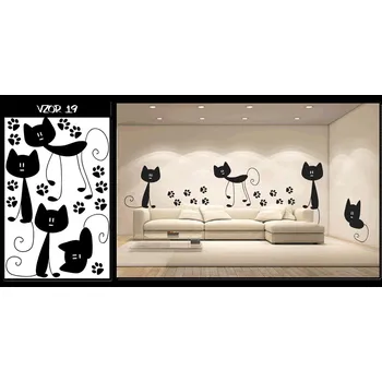Samolepící dekorace Samolepka na zeď Kočky 19 (dekorace na zeď)