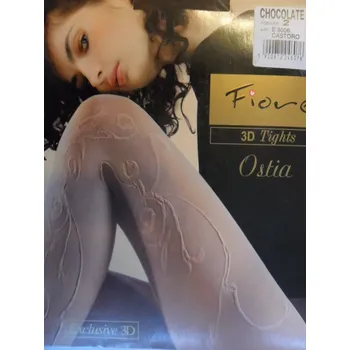 Dámské punčochy OSTIA 60den-punčochové kalhoty FIORE chocolate-čokoládové 2-S