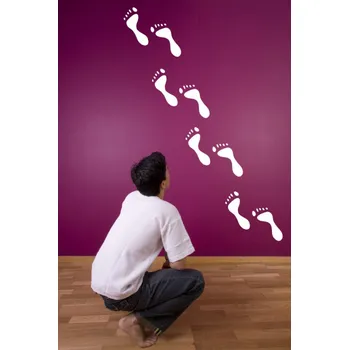 Samolepící dekorace Samolepka na zeď Lidské stopy (dekorace na zeď)