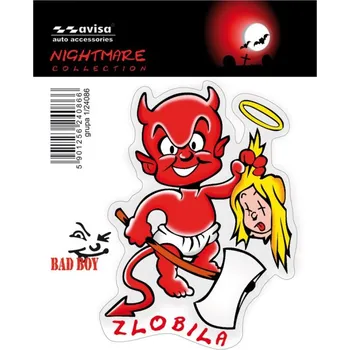 Samolepicí dekorace na vozidlo Samolepící dekory - Zlobila 85x115 mm