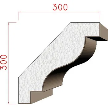 Stavební profil Dekora-Stuck Podstřešní římsa 300x300mm
