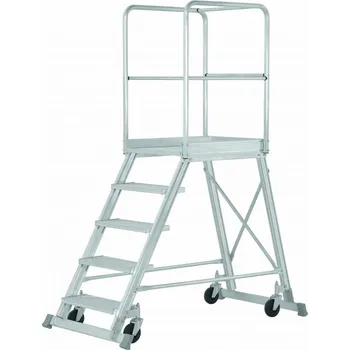 Schůdek Pojízdná hliníková plošina HYMER 5 nášlapů