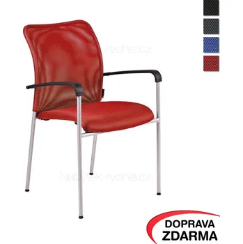 Jednací židle Jednací židle Triton Gray červená