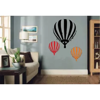 Samolepící dekorace Samolepka na zeď Horkovzdušný létající balon (dekorace na zeď)