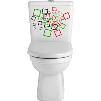 Samolepící dekorace Samolepka na WC Kostky (dekorace do bytu)