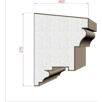 Stavební profil Dekora-Stuck Průběžná římsa 215x160mm