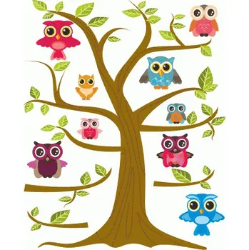 Samolepící dekorace Dětské samolepky SUPER - SOVY 6, 50 x 60 cm POSLEDNÍ KUS (samolepka na zeď)