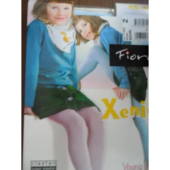 XENIA 40den-punčochové kalhoty Fiore mint-světle zelené