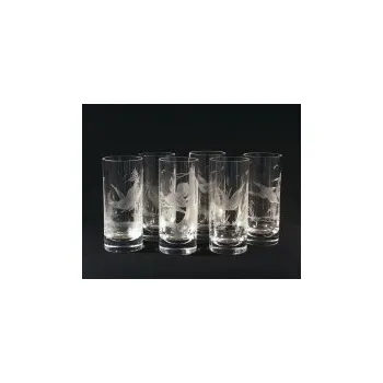 Sklenice Tom Crystal Bohemia Sklenice long křišťál ptáci 2001/00001/350P 6ks