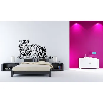 Samolepící dekorace Samolepka na zeď Ležící tygr (dekorace na zeď)
