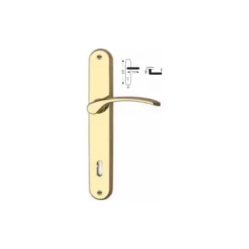 Dveřní kování Kování-klika se štítkem VIOLETTA 90mm WC mosaz