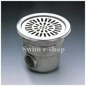 Kruhová dnová výpusť z nerezové oceli pro beton - doprava zdarma