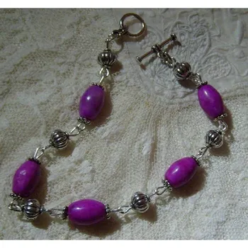 Náramek Náramek fialové soudky d. 21,5cm N313