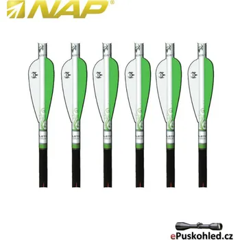Křidélko šipu NAP letky Quikfletch Quikspin pro kuše - Bone Collector - 6 ks