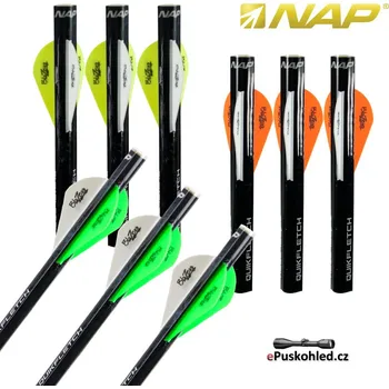 Křidélko šipu NAP letky Quikfletch mit Blazer Vanes - Black Tube - různé barvy