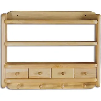 police Drewmax PK118 dřevěná police masiv borovice