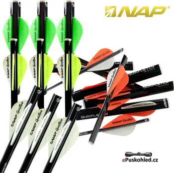 Křidélko šipu NAP letky Quikfletch Quikspin - Black Tube - různé barvy