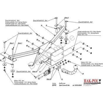 Tažné zařízení Tažné zařízení OPEL CORSA B Hatchback