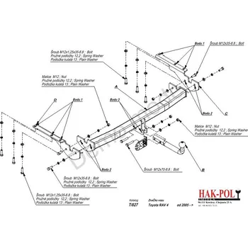 Tažné zařízení Tažné zařízení TOYOTA RAV-4 /05->09/