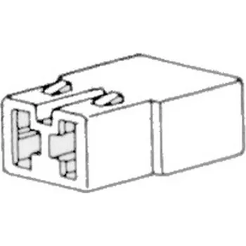 Auto elektroinstalace Zástrčka 2-pólová, sameček 42004