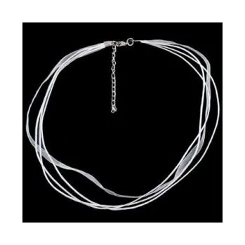 Šňůra na krk se zapínáním (SZA) bílá 1 ks