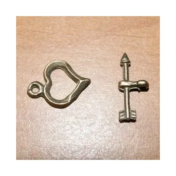 Materiál na výrobu šperku Americké zapínání starobronz 1ks (AM06)