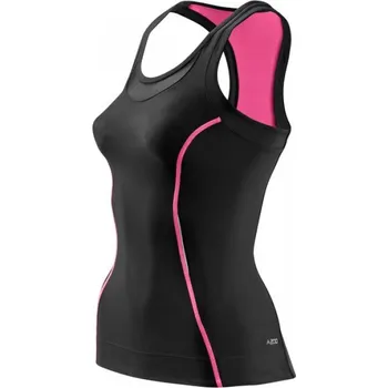 Dámské tričko Skins Bio A200 Womens Black/Pink Racer back top Dámské EU S