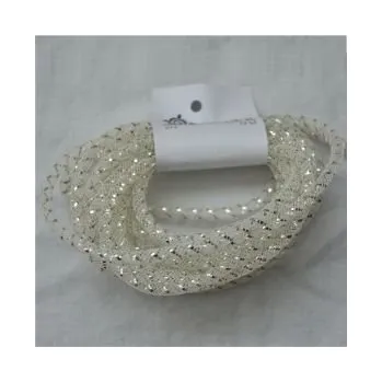 Dětské navlékací korálky Síťka na korálky (modistická dutinka) 4mm 4m béžová s průtahem