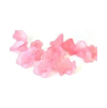 Dětské navlékací korálky Akrylové kytičky "pootevřené" - růžové - 1ks