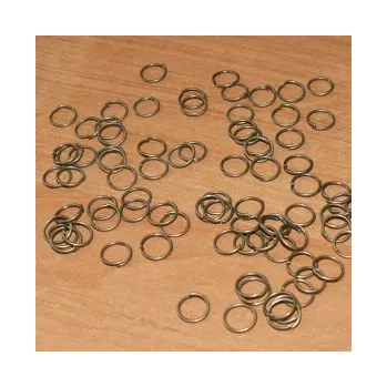 Materiál na výrobu šperku Spojovací kroužky starobronz 8mm 100ks