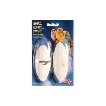 Krmivo pro ptáka Kost sépiová s držákem dvojitá