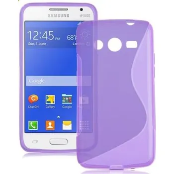 Pouzdro na mobilní telefon Obal S case na mobil Samsung Galaxy Core 2 (G355) fialová barva silikon (Pouzdro, kryt S case na mobil značky Samsung Galaxy Core 2 (G355) fialový odstín silikon)