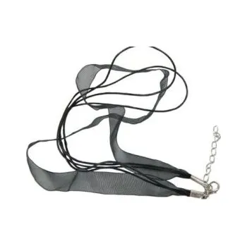 Šňůra na krk se zapínáním (SZA) černá 1 ks