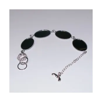 Náramek Náramek s oválnými lůžky (25x18mm) 1ks