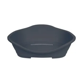 Pelíšek pro psa Plastový pelech s větráním tmavě šedý 56cm