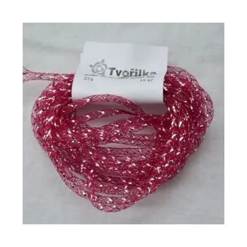 Dětské navlékací korálky Síťka na korálky (modistická dutinka) 4mm 4m vínová s průtahem