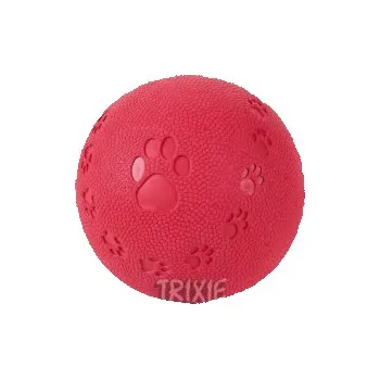 Hračka pro psa Míč s packami a zvukem 6 cm růžová