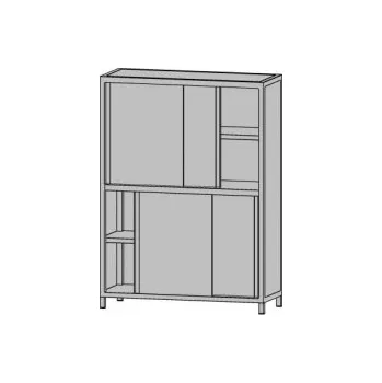 Digestoř Nerezová skříň dvojitá s posuvnými dvířky (šířka 600 mm), délka 1100 mm