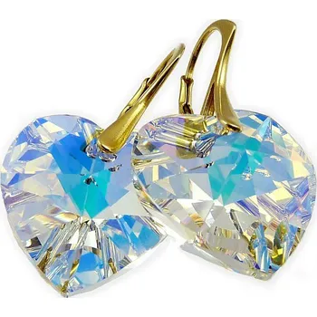 Náušnice Lafira pozlacené náušnice srdce AB 710