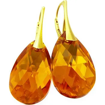 Náušnice Lafira pozlacené náušnice Pear Topaz 659